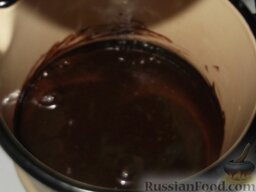 Глазурь шоколадная с какао: Непрерывно помешивая, нагреть на слабом огне до полного растворения сахара. После чего довести до закипания и снять с огня.