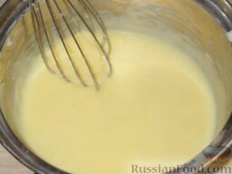 Заварной крем для тортов и пирожных: Положить ванильный сахар. Взбить. Охладить.
