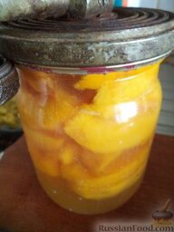 Варенье из персиков ( самый быстрый способ приготовления): Банки с вареньем из персиков укупорить.