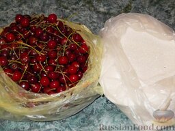 Варенье из вишни без косточек «Лакомка»: Подготовьте продукты.