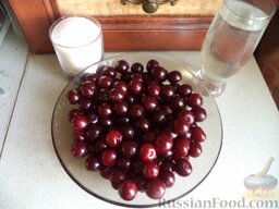 Варенье из вишни с косточками «Простецкое»: Продукты по рецепту варенья из вишни с косточками перед вами.