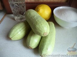 Варенье из кабачков с лимоном: Продукты для варенья из кабачков с лимоном перед вами.