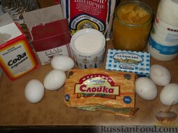 Торт "Медовый": Подготовить продукты.