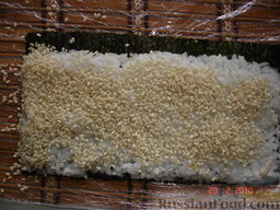 Суши по-домашнему: Затем, кунжутные семена.