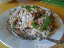 Гречнево-рисовая каша с мясом