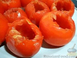 Фаршированные помидоры в духовке: В итоге получим вот такие «чашечки».