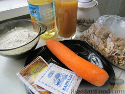 Морковный торт (постный): Как приготовить морковный торт:    Подготовить продукты.