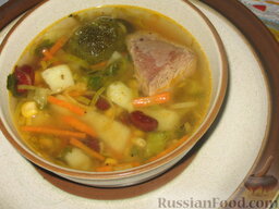 Овощной суп с индейкой: Овощной суп с индейкой готов. Приятного аппетита