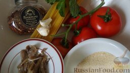 Паста с хлебными крошками и анчоусами: Итак, вот ингредиенты для pasta c