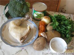 Суп куриный с брокколи: Фото ингредиентов. Все просто.