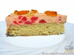 Торт "Битое стекло": Чем больше разноцветных желе, тем красивее тортик в разрезе!!!