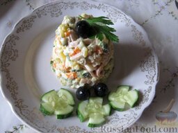 Салат "Оливье" постный: Готовый салат 
