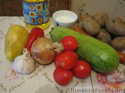 Овощное рагу вегетарианское: Дары осени - ингредиенты овощного рагу.