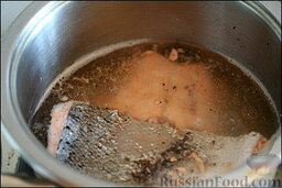 Сливочный крем-суп-пюре с семгой: Как приготовить сливочный суп-пюре из семги:    Отвариваем рыбу.