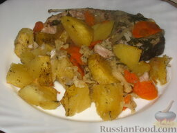 Толстолобик, запеченный с овощами: Приятного аппетита!