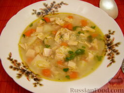 Классический рисовый суп на курином бульоне: Рисовый суп с курицей готов. Приятного аппетита.