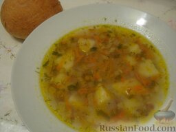 Суп картофельный с гречневой крупой: Суп картофельный с гречневой крупой готов.  Приятного аппетита!