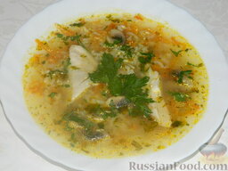 Рисовый суп с курицей: Рисовый суп с курицей готов. Приятного аппетита!