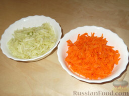 Морковно-яблочные котлеты: Как приготовить котлеты морковно-яблочные:    Морковь и яблоко натереть на крупной тёрке.