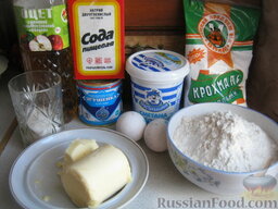 Печенье "Орешки" со сгущенкой: Продукты для печенья 