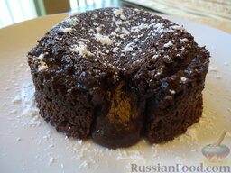 Шоколадное пирожное "Лава" (Chocolate Lava cake): Вот наше пирожное.