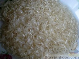 Суп рисовый из говядины с горошком: Хорошо промыть рис.