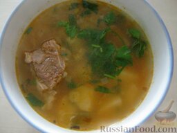 Рисовый суп с мясом: Приятного аппетита!