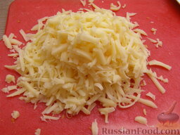 Запеканка из картофеля и кабачков (в микроволновке): Сыр натереть на крупной терке.