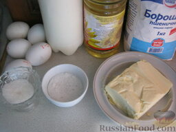 Лапша домашняя с молоком: Продукты для домашней лапши с молоком перед вами.