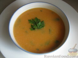 Постный суп-пюре овощной: Постный овощной суп-пюре готов. Подавать со свежей зеленью.  Приятного аппетита!