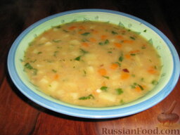 Суп из чечевицы с картофелем: Готовый суп из красной чечевицы с картофелем. Приятного аппетита!
