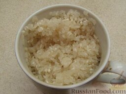 Густой рисовый суп с беконом: Рис промыть.  Можно брать любой рис - я люблю круглый.