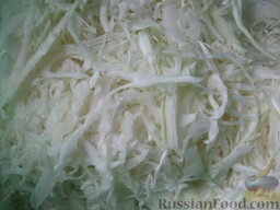 Капуста свежая тушеная: Как приготовить капусту тушеную:    Кочан капусты вымыть, мелко нашинковать.
