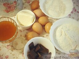 Торт "Захер" (Sachertorte): Ингредиенты для торта: яйца, шоколад, масло, сахар, мука, ванильный сахар, абрикосовый джем.