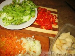 Суп с зелеными помидорами: Как приготовить суп из зеленых помидоров:    Залить ребрышки 2,5 л воды, довести до кипения, снять пену, уменьшить огонь и варить до готовности мяса. Вкинуть лавровый лист и перец горошком.  Приготовить овощи. Мелко порезать лук и натереть морковь на крупной терке. Очистить картофель и нарезать кубиками.  Очистить перец от семян и нарезать мелкими кубиками. Зеленые помидоры разрезать пополам и нарезать тонкими дольками.