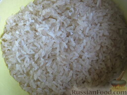 Плов со свининой или бараниной: Промыть рис.