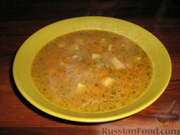 Суп с чечевицей и перловкой: Суп из чечевицы с перловкой готов. Приятного аппетита!