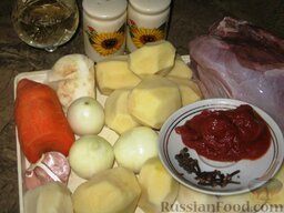 Боснийский горшочек: Продукты для приготовления блюда 