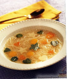 "Звёздный" суп: Когда суп будет готов, добавляем в него вермишель. Подаем 