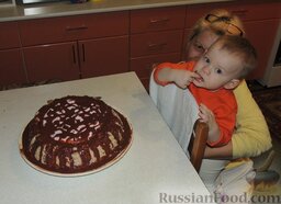 Торт бисквитный "Ночка": Готовый бисквитный торт 