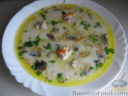 Сырный суп с фрикадельками: Сырный суп с фрикадельками готов.  Приятного аппетита!