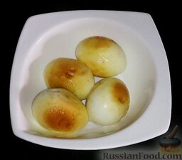 Яйца, тушённые с картофелем, по-Бенгальски  (Dimer Dalna): Варёные яйца аккуратно обжарить, 10-15 мин.