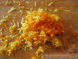 Манник "Апельсиновый" (постный): Как приготовить апельсиновый манник (постный):    Включить духовку. Натереть на терке апельсиновую цедру.