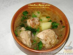 Бозартма из курицы: При подаче бозартму азербайджанскую посыпать рубленой зеленью.  Приятного аппетита!