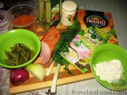 Салат "Старый Мюнхен": Ингредиенты для салата 