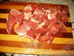 Кремзлики закарпатские: Как приготовить кремзлики по-закарпатски:    Мясо порезать на средние куски.