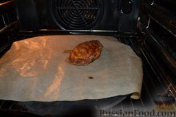 Утиная грудка в соусе магре: Запекаю утиную грудку магре на пекарском камне.