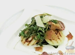 Филе телятины с пармезаном, рукколой и луком: Приятного аппетита!