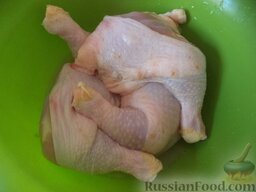 Окорочка, запеченные в духовке: Как приготовить куриные окорочка, запеченные в духовке:    Куриные окорочка вымыть, обсушить.