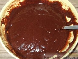 Шоколадный кекс из цельнозерновой муки: Перемешать до однородности. тесто должно быть по консистенции как сметана.